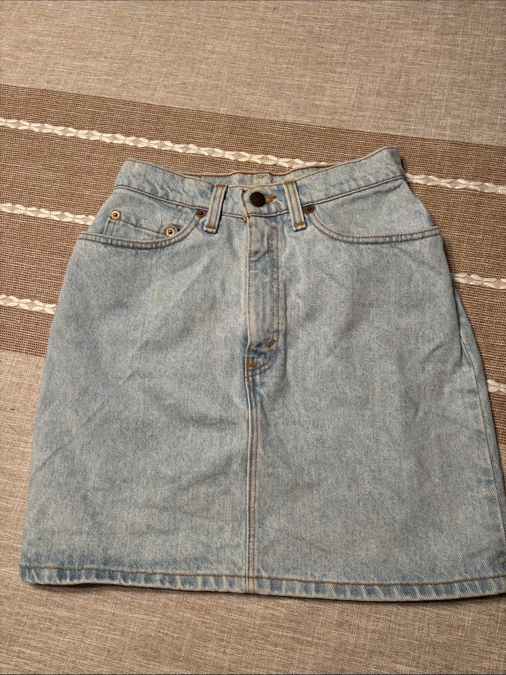 Levi's Light Blue Denim A-Line Mini Skirt